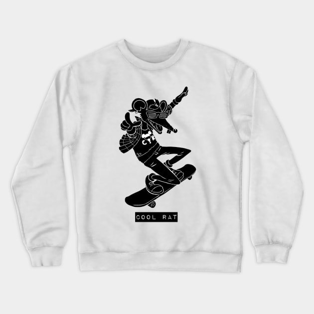 Cool Rat (no back logo) Crewneck Sweatshirt by Role Playing Public Radio